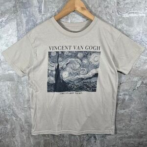 Mighty Fine Vincent Van Gogh The Starry Night cream cotton t-shirt Men Size M